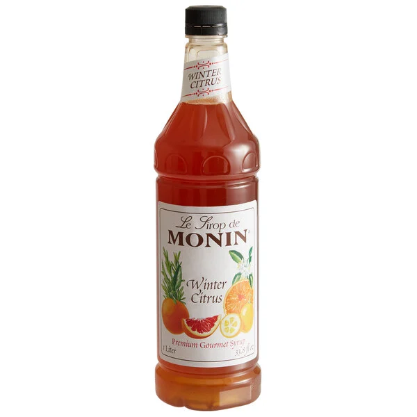 Monin Premium Winter Citrus Flavoring Syrup 1 Liter, 4 per case